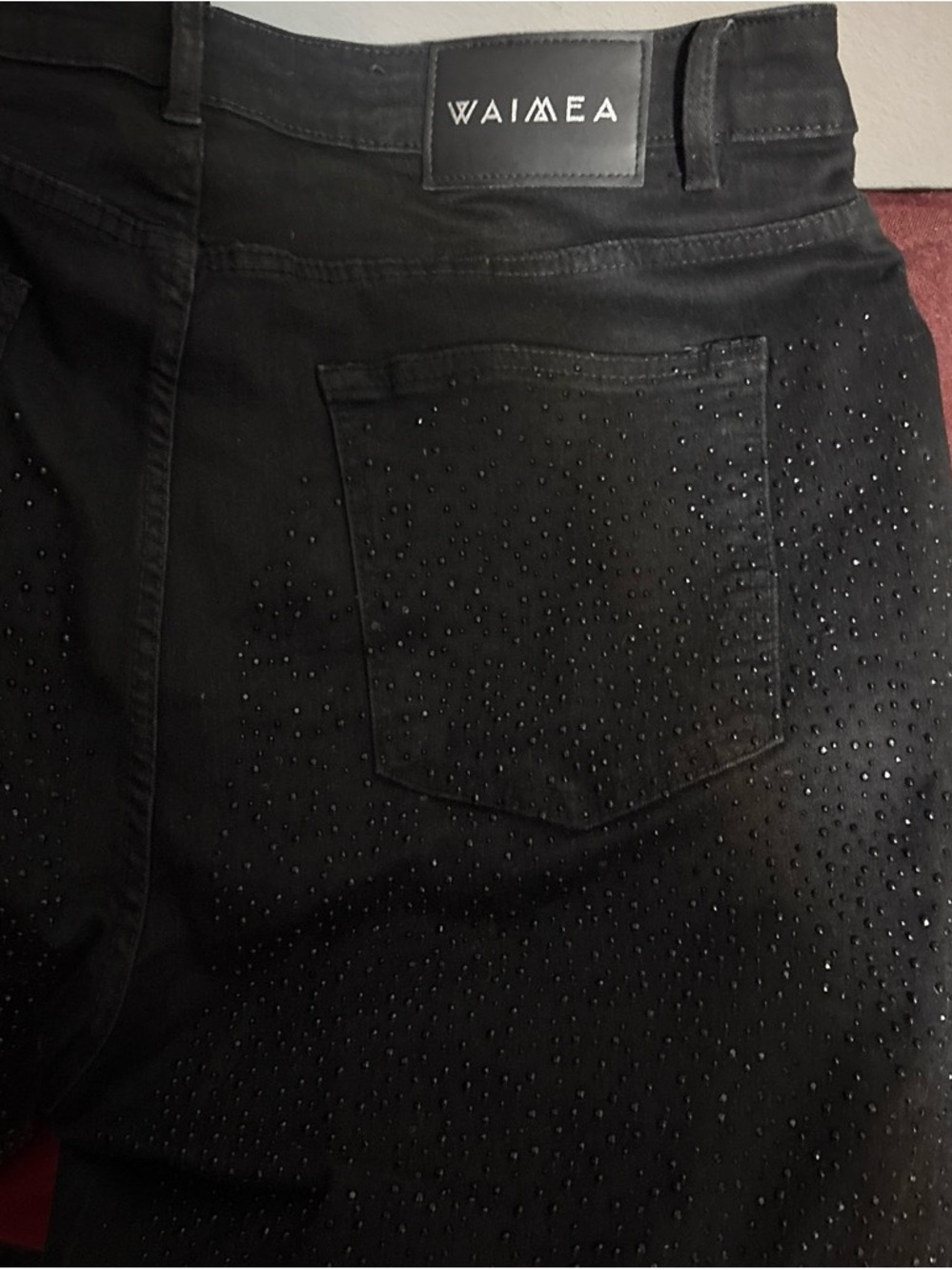 Waimea Black Studded Men's Jean Shorts